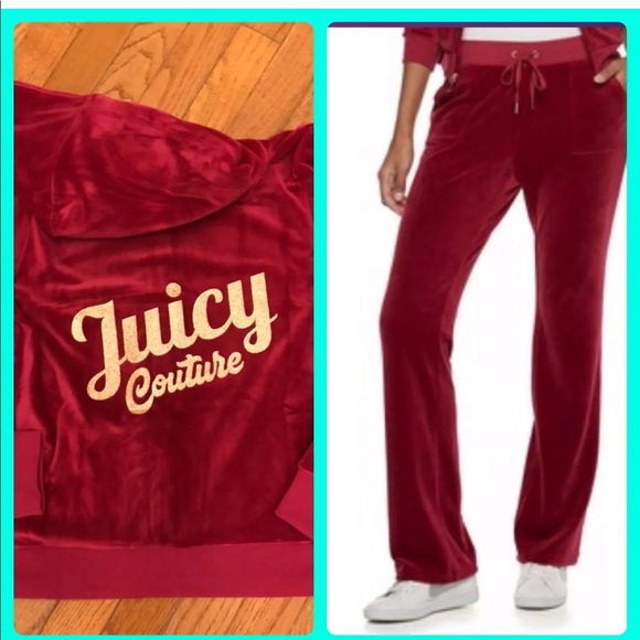 Juicy Couture Tops New Juicy Couture Tracksuit Red Velour 2pc Set